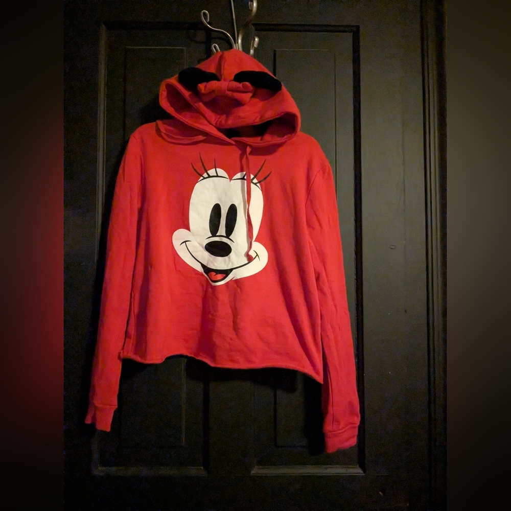 Red Hoodie with Minnie Ears And Bow